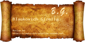 Blaskovich Gizella névjegykártya