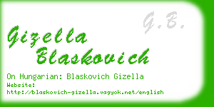 gizella blaskovich business card